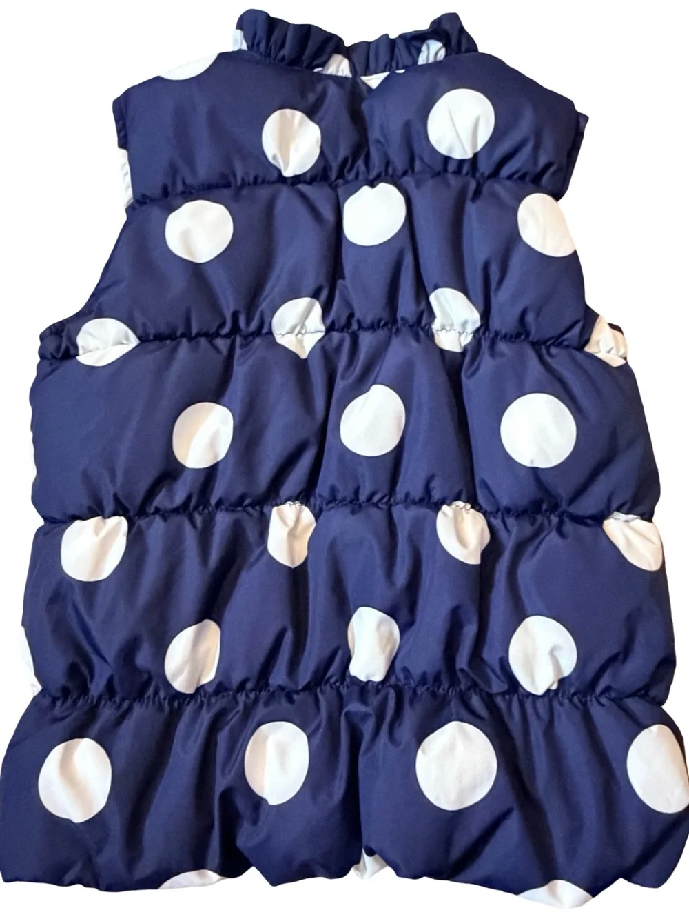 Gymboree Navy Blue Polka Dot Puffer Vest Girls’ size Medium (7/8)